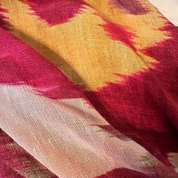 Ralph Lauren Collection Idonia Sleeveless Crisscross Voile Blouse in Multi Ikat - Picture 7 of 17